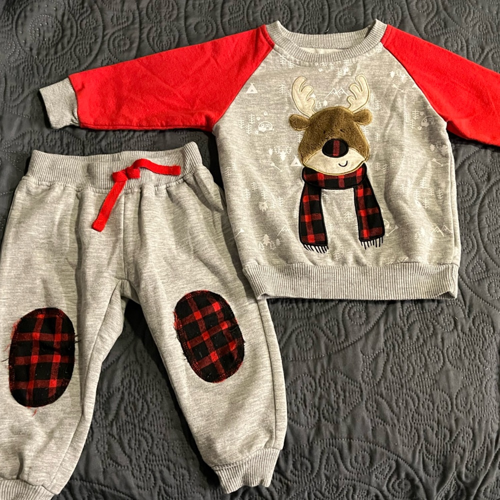 Little Rebel Two Piece Bear Set Size 12M